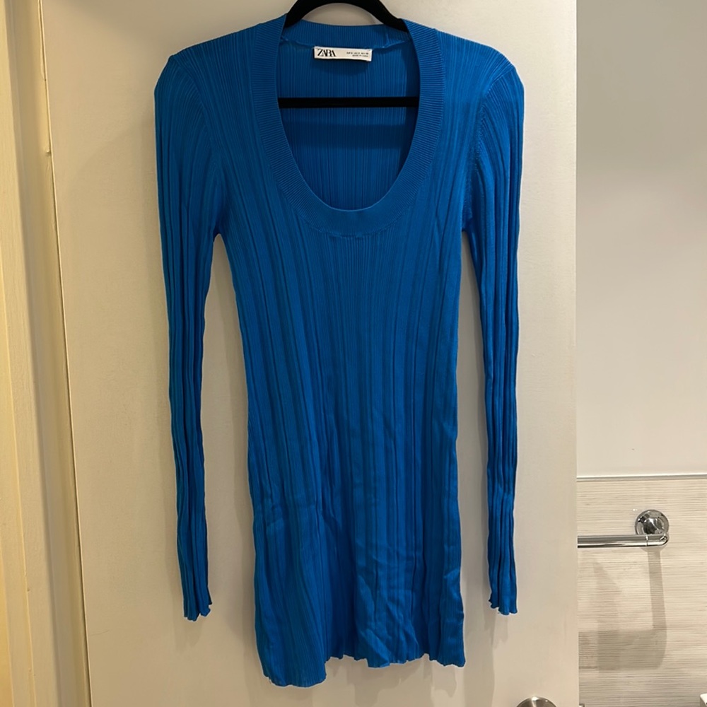 Long blue Zara top/dress